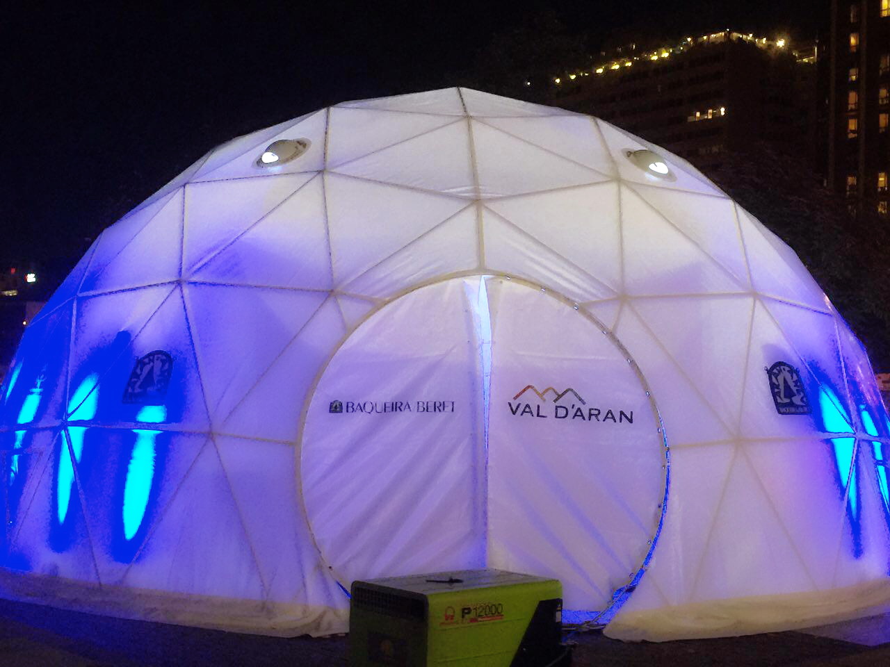 Portable Dome Ø8m for Baqueira Beret, The Largest Ski Resort in Spain