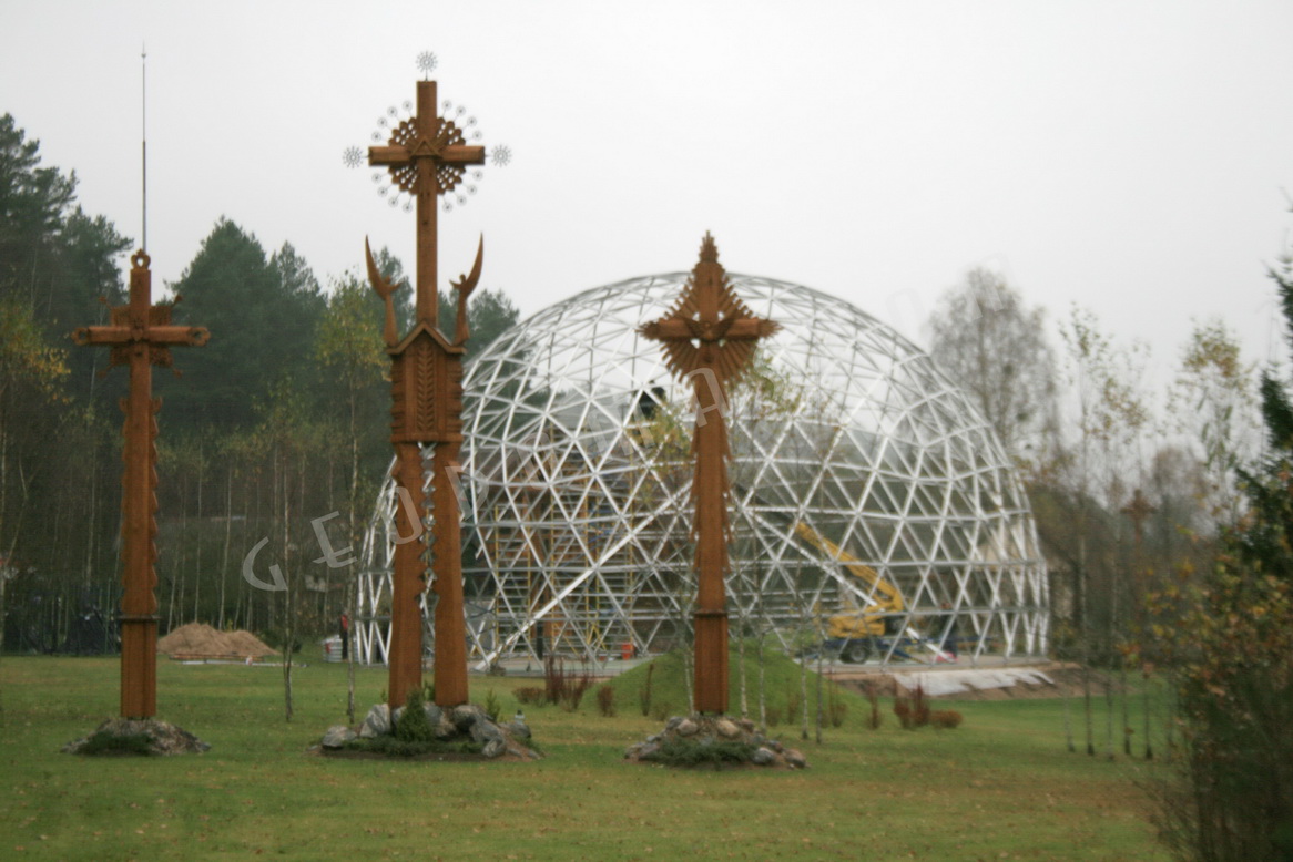Spiritual Metagalactic Temple @ Pyramid & Dome Ø23m h13m, Merkinė, Lithuania