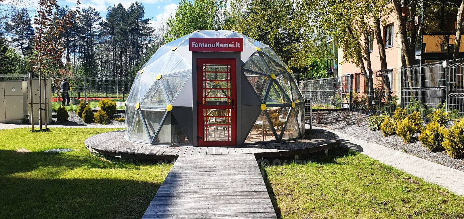20m2 Wood Lounge Ø5m Dome | Fontanu Namai, Vilnius