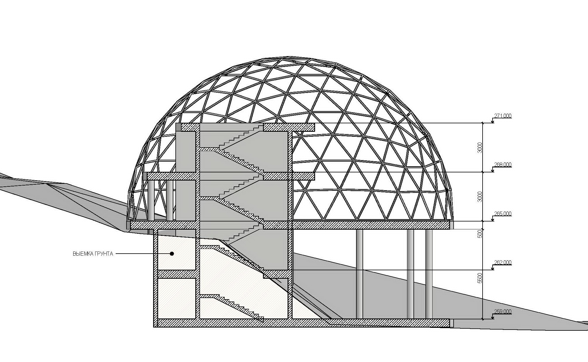Wood Geodesic Guest House 700m2 For Mountain Landscape
