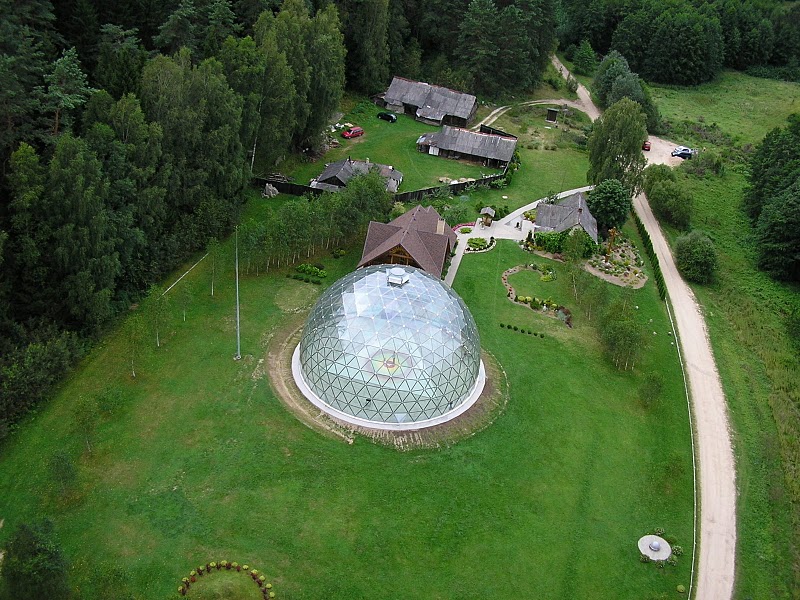Spiritual Metagalactic Temple @ Pyramid & Dome Ø23m H13m | Merkine, Lithuania