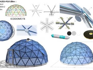 50m2 ОДИНОЧНОЕ СТЕКЛО Ø8m ICO F4 H4m