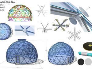 50m2 ОДИНОЧНОЕ СТЕКЛО Ø8m ICO F4+ H5,2m