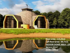 144m2 КОМПЛЕКТ ДЛЯ ДОМА Ø10m ICO F3+ H7m