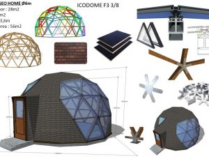 28m2 КОМПЛЕКТ ДЛЯ ДОМАШНЕЙ САУНЫ Ø6m F4 H3,65m